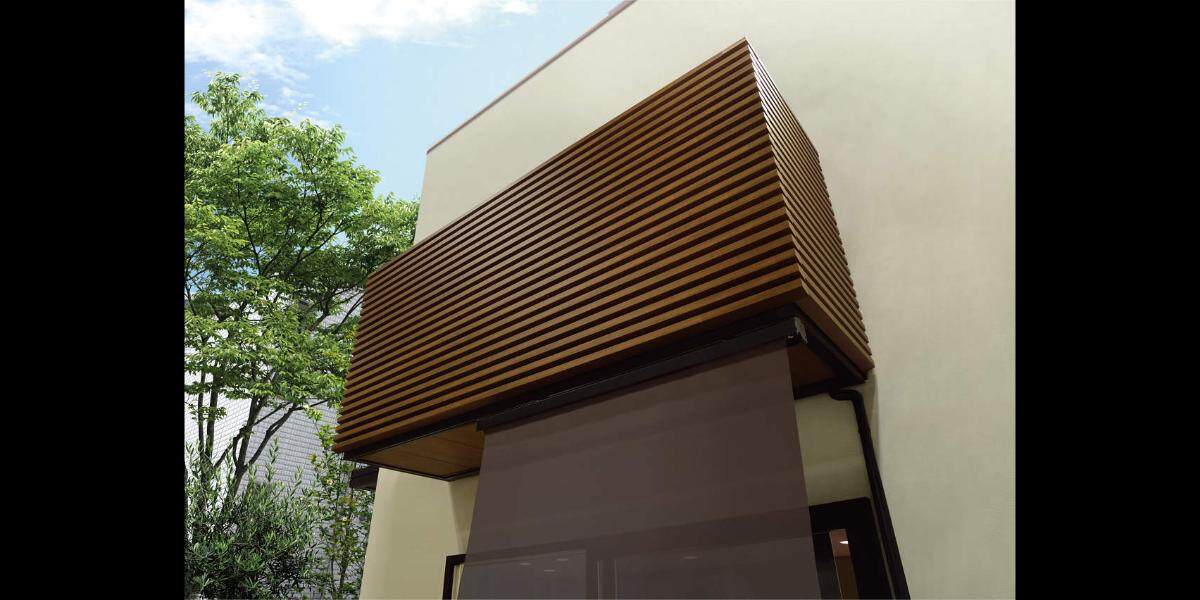 YKKAP ルシアスバルコニー 屋根置式 たて格子 関東間 標準柱 1.5間×3尺