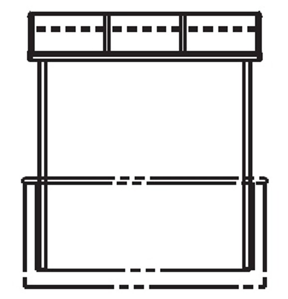 キロスタイルテラス R型屋根 2階用 1.5間×6尺 熱線遮断