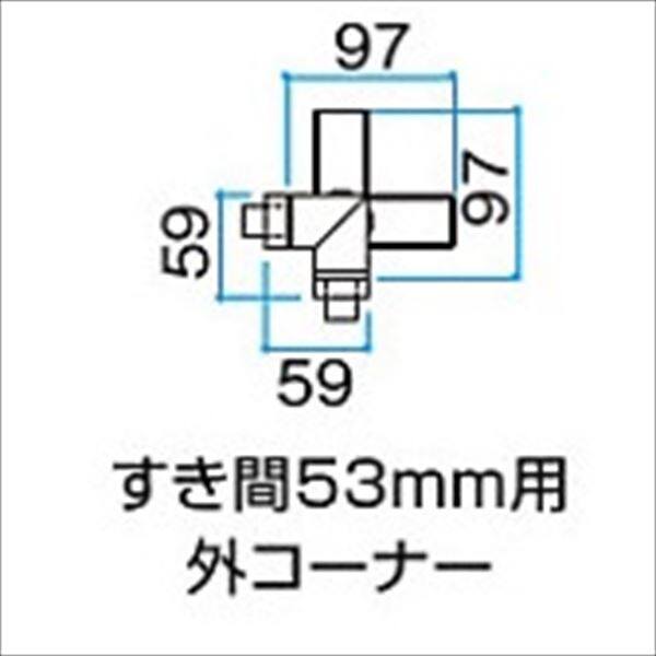 タカショー エバーアートフェンス 千本格子足付ユニット すき間53mm用