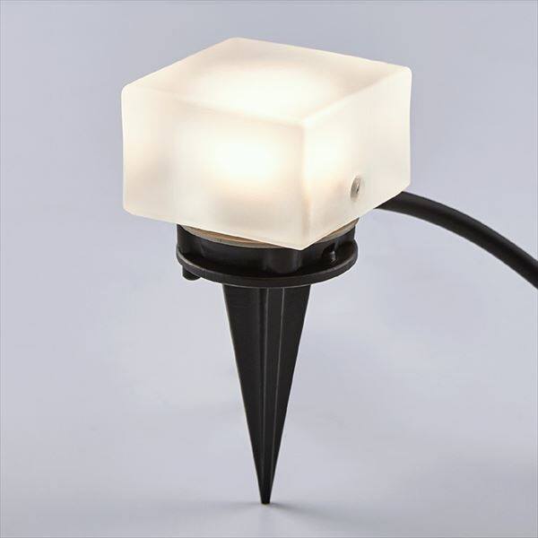 リクシル 12V 美彩 グラスフロアライト 角形 スパイクタイプ VLG53 SC 『ローボルトライト』 『エクステリア照明 ライト』  シャイングレー 屋外照明