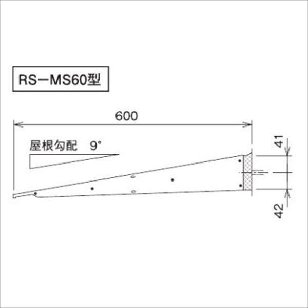 ダイケン RSバイザー RS-MS60型 出幅600mm ブラケット通し仕様 幅