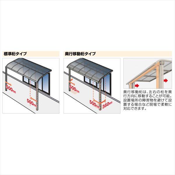 四国化成 バリューテラスE Rタイプ 基本セット 標準桁タイプ 標準高 2間（3640mm）×10尺（2975mm） VR-EK3630  熱線吸収ポリカ板(クリアマット) - キロ本店