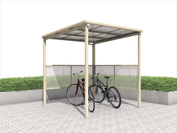 サイクルポート DIY 自転車置き場 屋根 サイクルスペース ガレージ 囲い 自転車 バイク 3台 収納可能 間口18 パネル1段 フラット型 