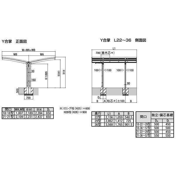 リクシル フーゴR 1500 ミニ 基本セット 18-36 標準柱