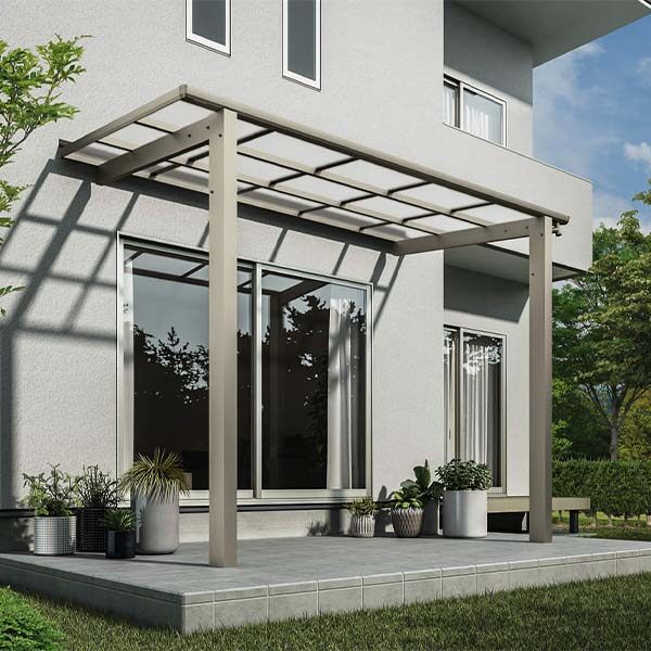 YKK 独立テラス屋根 レセパ Lタイプ 3.5間×6尺 熱線遮断ポリカ屋根