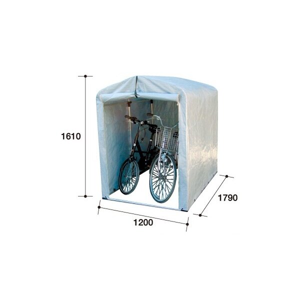 自転車置き場 アルミス アルミサイクルハウス2.5S-SV型 『DIY向け テント生地 家庭用