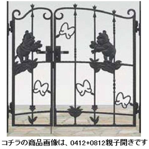 リクシル 新日軽 ディズニー門扉 角門柱式 プリンセスA型（かぼちゃの馬車） 0610 片開き ブラック - 5