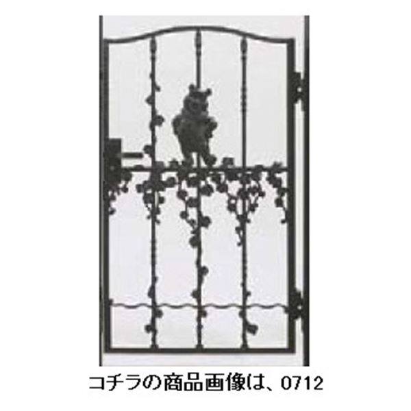 リクシル 新日軽 ディズニー門扉 角門柱式 プーさんB型 0712 片開き ブラック