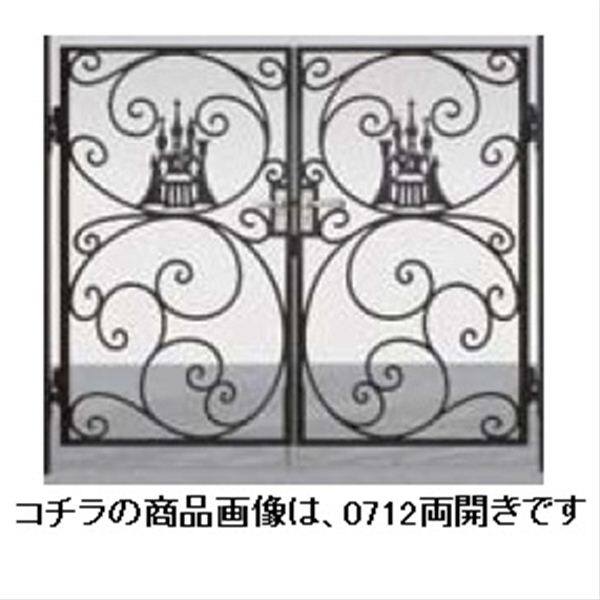リクシル 新日軽 ディズニー門扉 角門柱式 プリンセスA型（シンデレラ） 0612 両開き ブラック