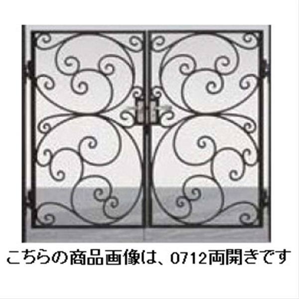 リクシル 新日軽 ディズニー門扉 角門柱式 プリンセスA型（唐草） 0612 両開き ブラック