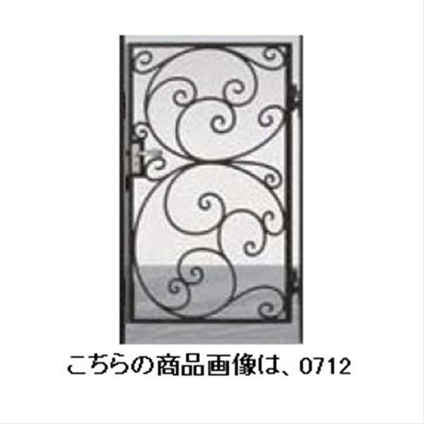 リクシル 新日軽 ディズニー門扉 角門柱式 プリンセスA型（唐草） 0612 片開き ブラック