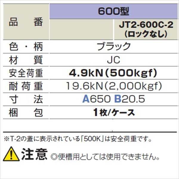 Joto マンホール蓋のみ 600型 JM-600C-2 - 1