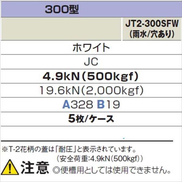 城東テクノ 耐圧マンホールカバー (T-2 花柄) 300型 （雨水／穴あり