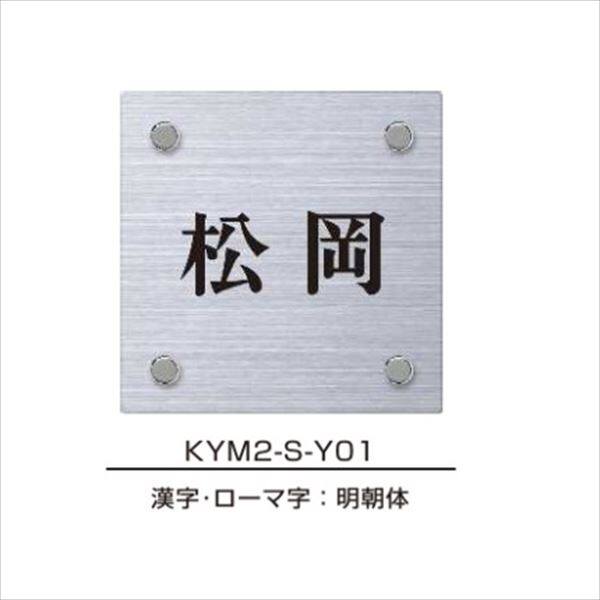 YKKAP 機能門柱用表札 ステンレスヘアライン表札 KYM2-S 『機能門柱