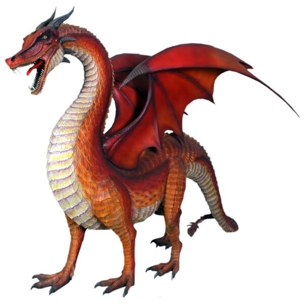 FRP ドラゴン / Standing Dragon fr100043 『恐竜オブジェ 博物館 