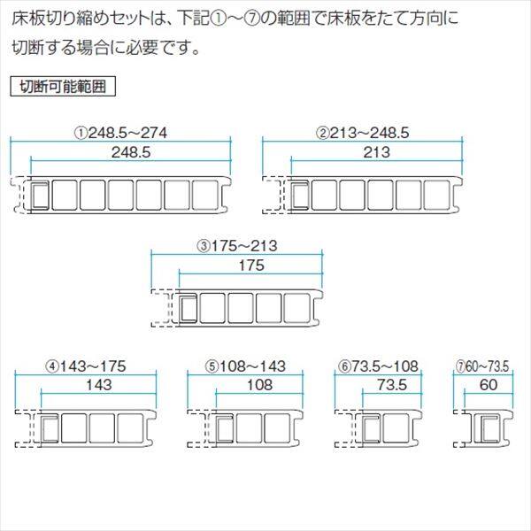 三協アルミ ラステラ オプション 床板切り縮めセット 床板用 NRDH-12