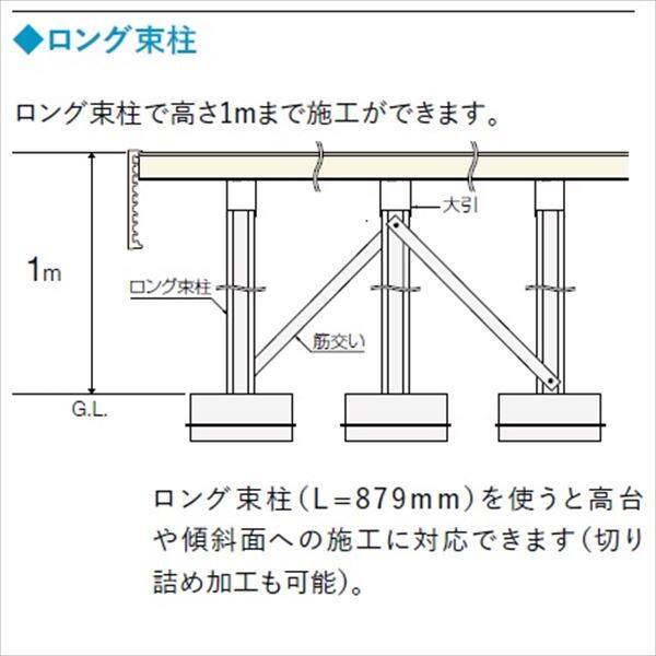 リクシル 樹ら楽ステージ 木彫 1.5間×6尺 束柱A仕様 ロング