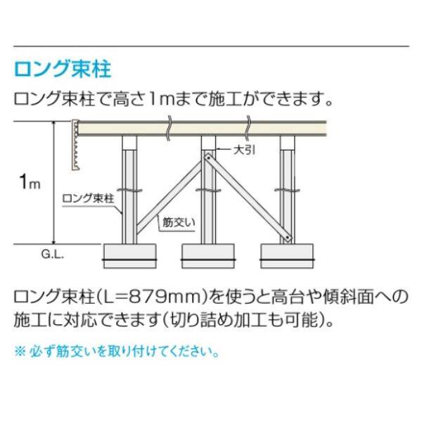 リクシル 人工木 デッキDC 1.5間×3尺 束柱A仕様（固定） ロング