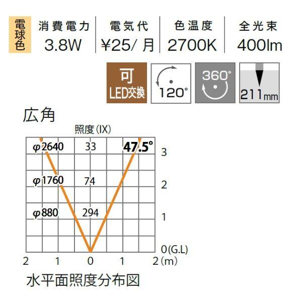 タカショー ガーデンアップライト ルーメック S 広角 スパイク付 HFE-D86S ＃70849900 100V用 『エクステリア照明