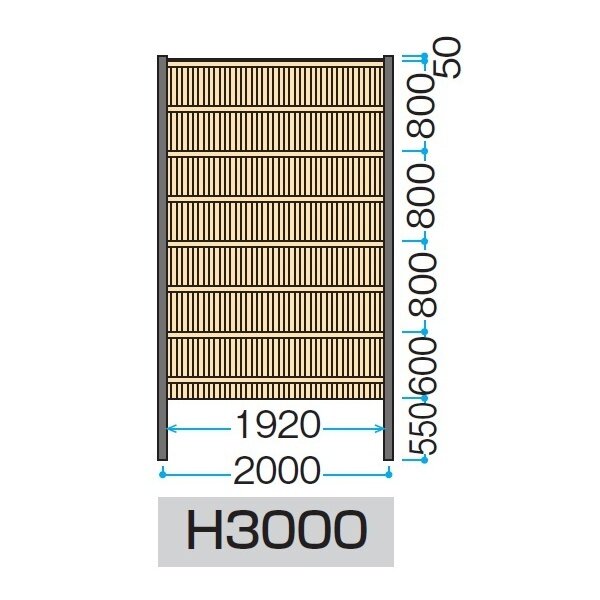 タカショー e-バンブーユニット こだわり竹建仁寺垣 H3000 パネル