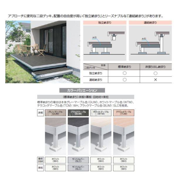 三協アルミ ラステラ オプション 二段デッキ（束連結） 標準納まり