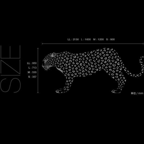 東京ステッカー 高級ウォールステッカー 動物 ヒョウ LLサイズ