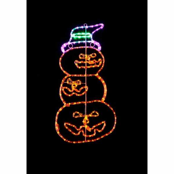 友愛玩具 LEDチューブライトモチーフ LEDチューブライト3連パンプキン HW-1682 『ハロウィン 飾り付け