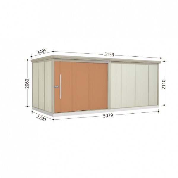 物置 屋外 おしゃれ タクボ物置 JN／トールマン　棚板なし仕様 JN-5826 一般型 標準屋根 ムーンホワイト - 2