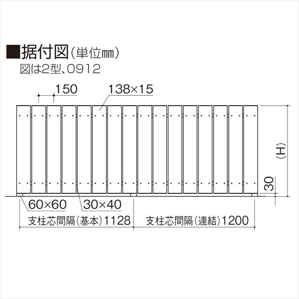 四国化成 ファンデッキコーディネイト商品 FDフェンス2型 本体 基本用