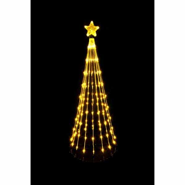 友愛玩具 LEDコーンツリー 150cm(ゴールド) WG-1319GO 『クリスマス 屋外 LED イルミネーション ライト』