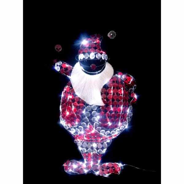 友愛玩具 LEDクリスタルビーズモチーフ クリスタルビーズモチーフサンタ（スタンド式） WG-7301 『クリスマス 屋外 LED イルミネーション ライト』 - 2