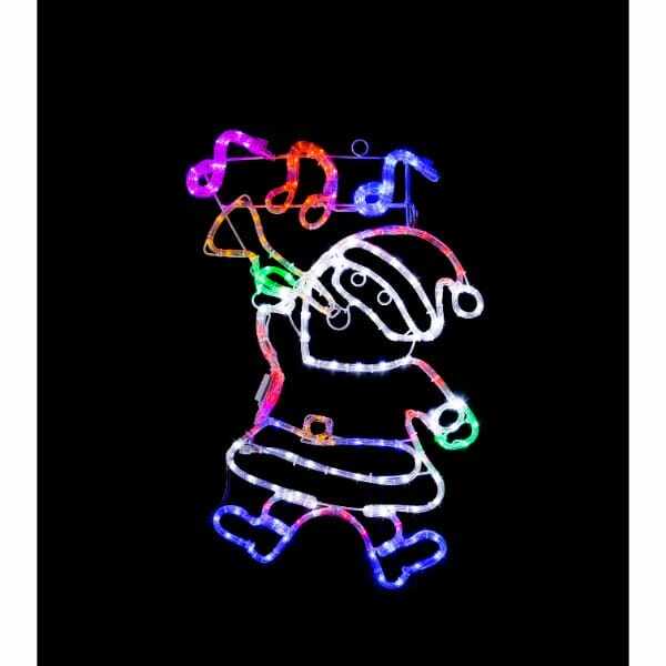 友愛玩具 LEDチューブライトモチーフ LEDチューブライト ミュージカルサンタ WG-23491 『クリスマス 屋外 LED
