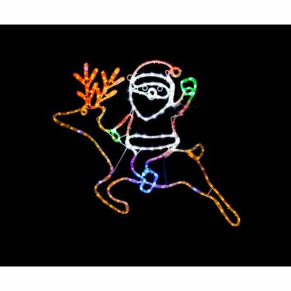 友愛玩具 LEDチューブライトモチーフ LEDチューブライト フライングサンタ＆トナカイ WG-23492 『クリスマス 屋外 LED イルミネーション ライト』 - 1