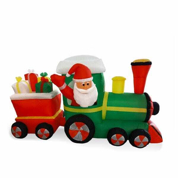 友愛玩具 エアーディスプレイ サンタプレゼントトレイン２車両 8507 『クリスマス 屋外 LED イルミネーション ライト』 - 2