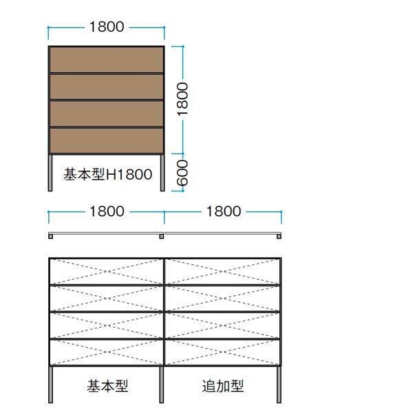 タカショー エバーアートボードフェンス 2型セット 両面 60角柱 両柱