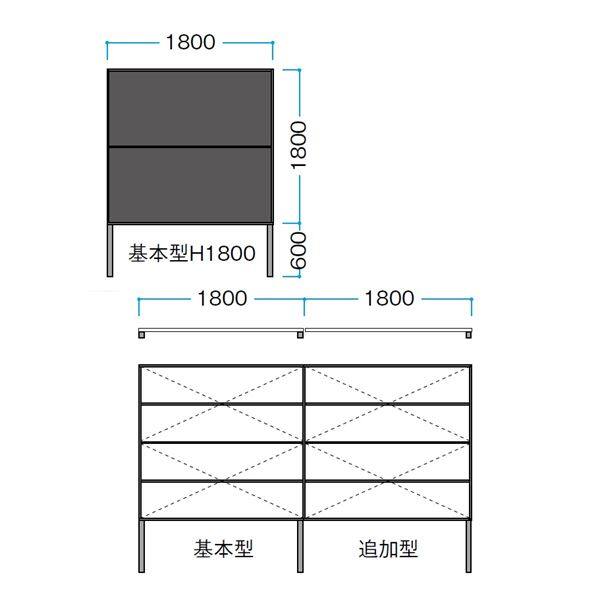 タカショー エバーアートボードフェンス 4型セット 両面 60角柱 両柱