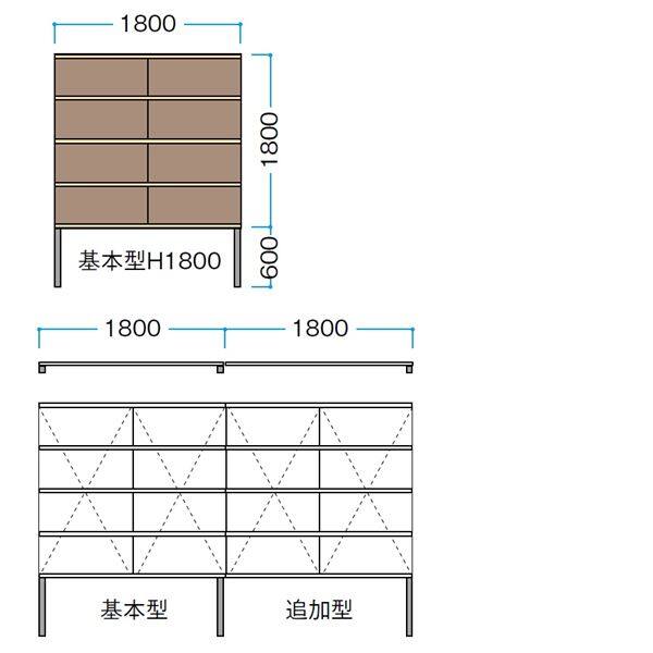 タカショー エバーアートボードフェンス 8型セット 片面 60角柱 両柱