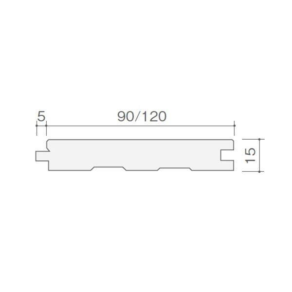 天然木部材 ナラ ラスティックグレード 無塗装 幅120mm 7枚入り #PHFL0507