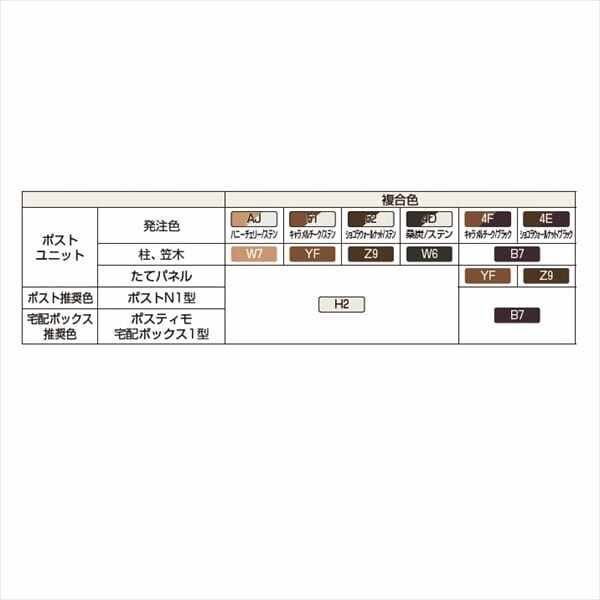 YKKAP ルシアスポストユニット SC01型 インターホン位置/外観左 宅配